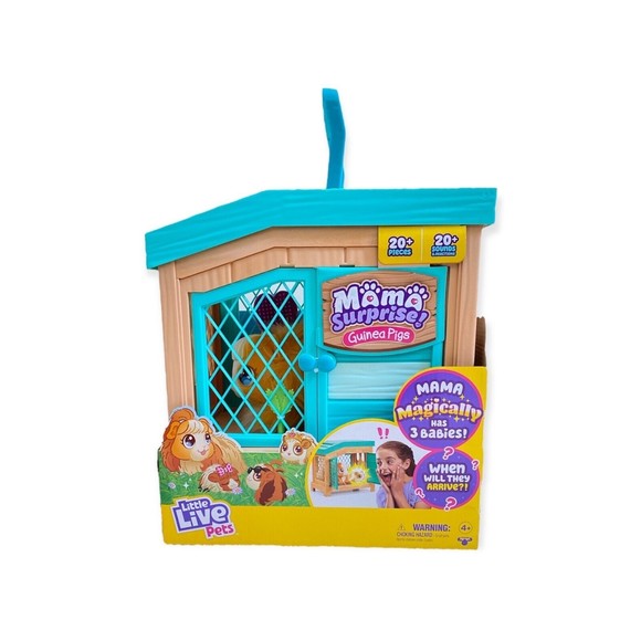 LITTLE LIVE PETS, Mama Surprise Soft Interactive Mama Guinea Pig & Her Hutch NEW - Picture 2 of 8